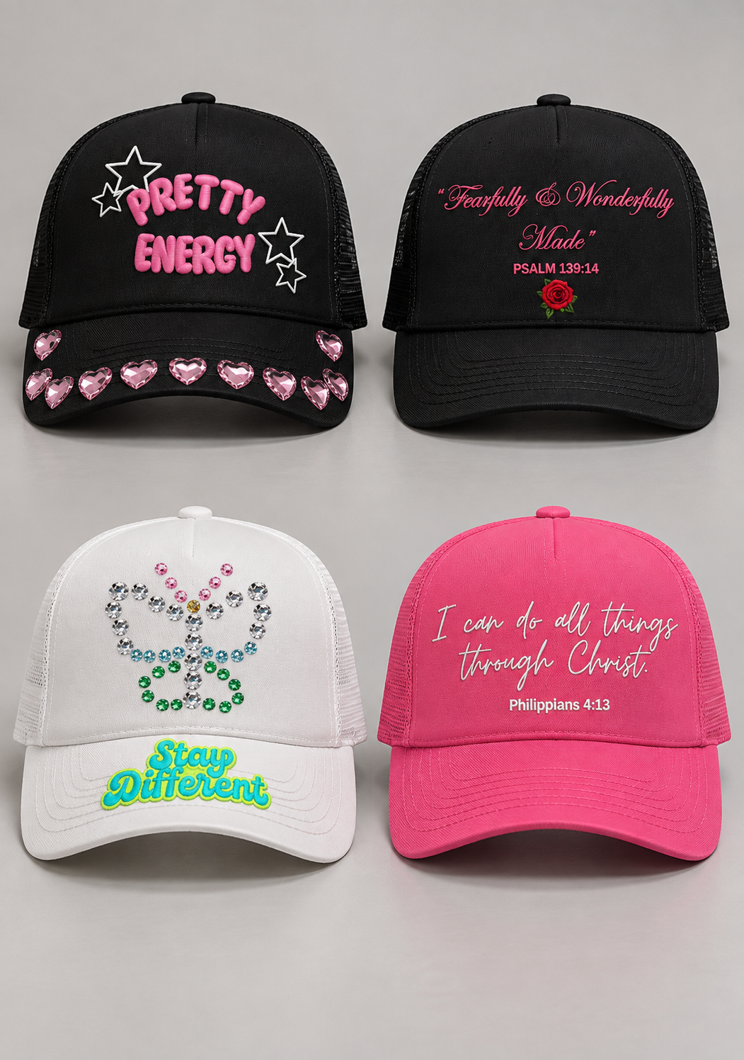 Pretty Girl Faith Trucker Hats 🎀✝️