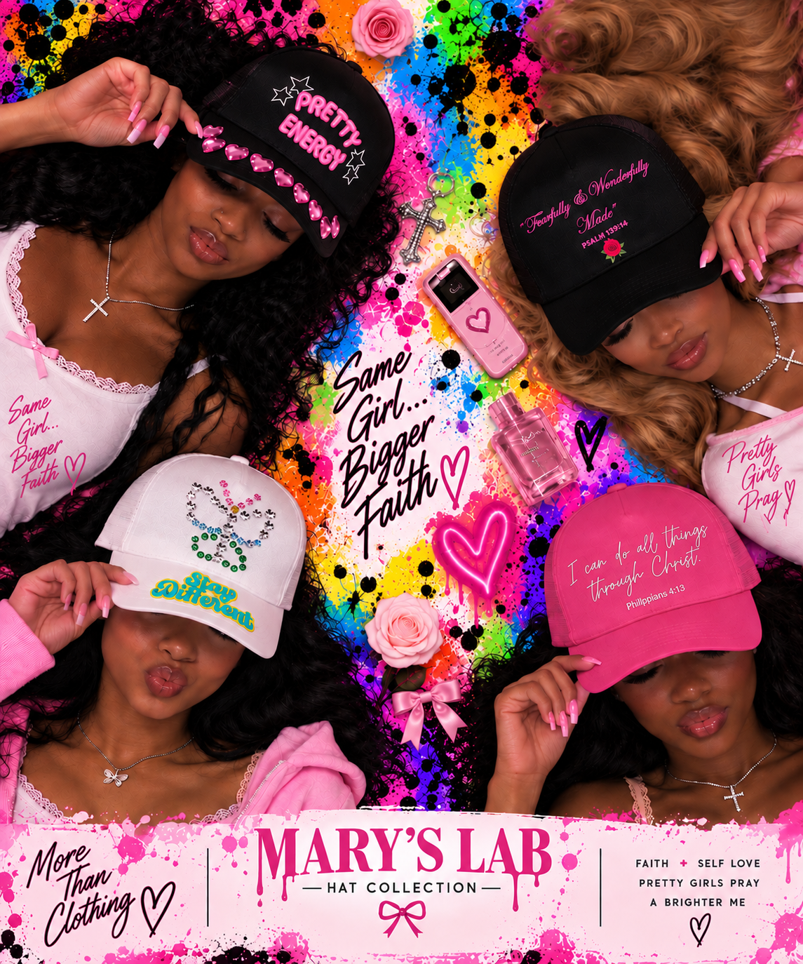 Pretty Girl Faith Trucker Hats 🎀✝️